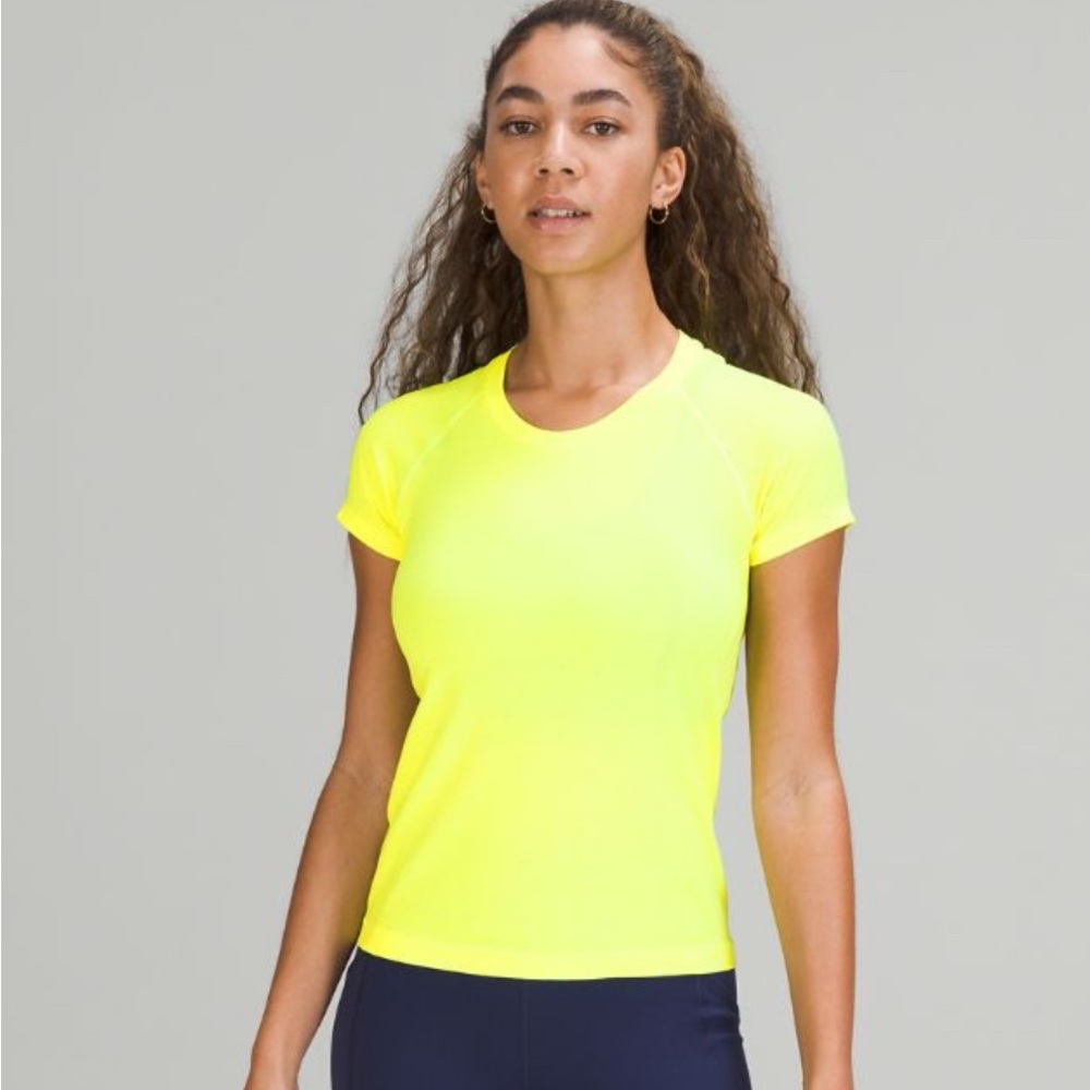 Lululemon Highlighter Yellow Swiftly Top Hip Length